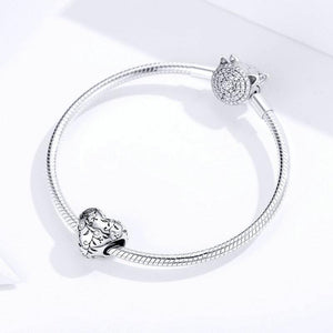 Flower Heart Charm