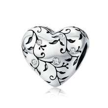 Load image into Gallery viewer, Flower Heart Charm
