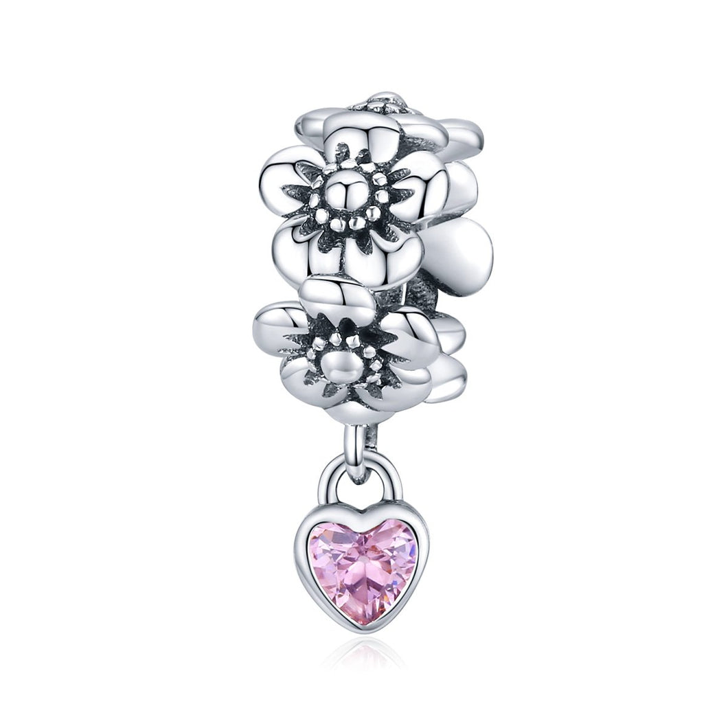 925 Sterling Silver Love Flower Spacer