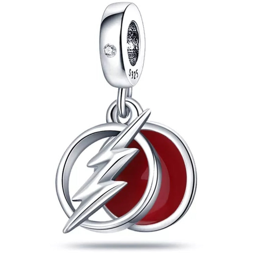 925 Sterling Silver 'The Flash' Dangle Charm