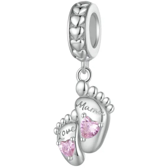 925 Sterling Silver Pink CZ 