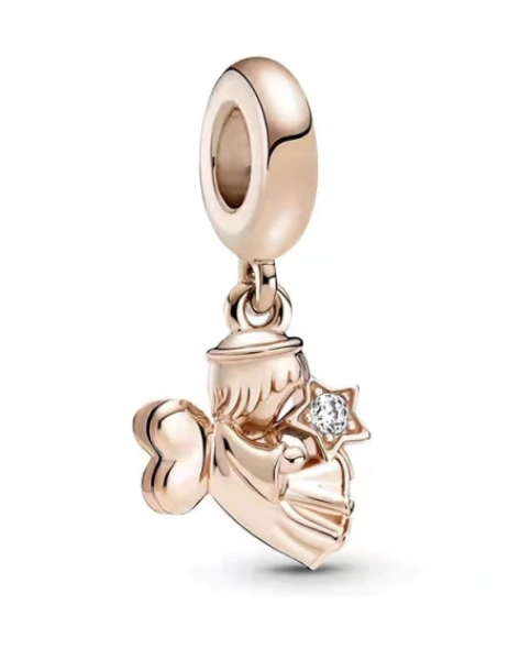 Rose Gold Plated Cute Angel Charm