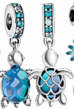 Load image into Gallery viewer, Blue Turtle Dangle Charm

