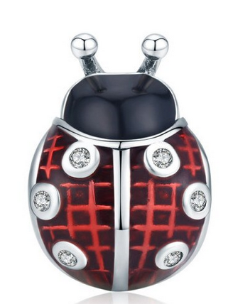 Red Enamel Ladybug Charm