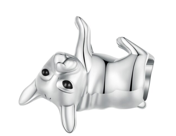 925 Sterling Silver Bulldog Charm