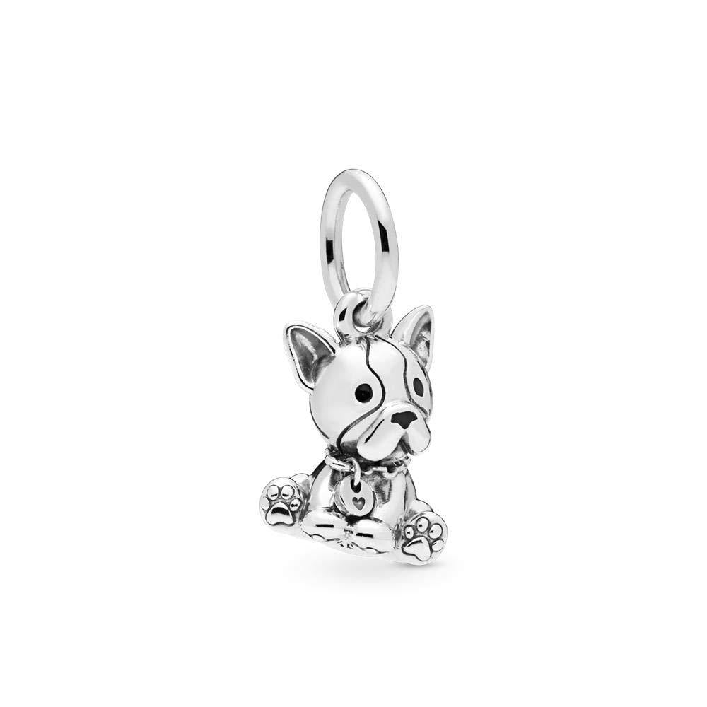 925 Sterling Silver Bulldog Puppy Dangle Charm