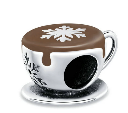 925 Sterling Silver Winter Coffee Charm