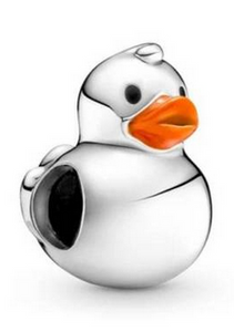 925 Sterling Silver Cute Duck Charm
