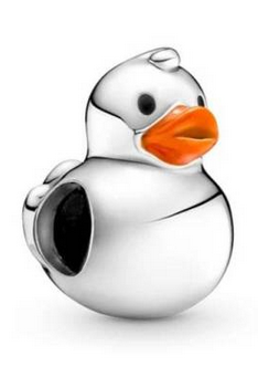 925 Sterling Silver Cute Duck Charm