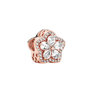 Rose Gold Plated Flower Bead Charm