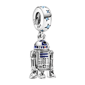 925 Sterling Silver Star Wars R2-D2 Dangle Charm