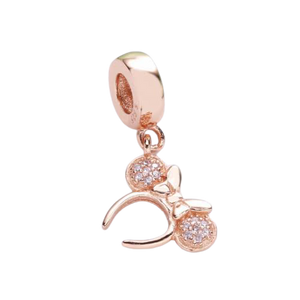 RoseGold Plated Minnie Ears Dangle Charm