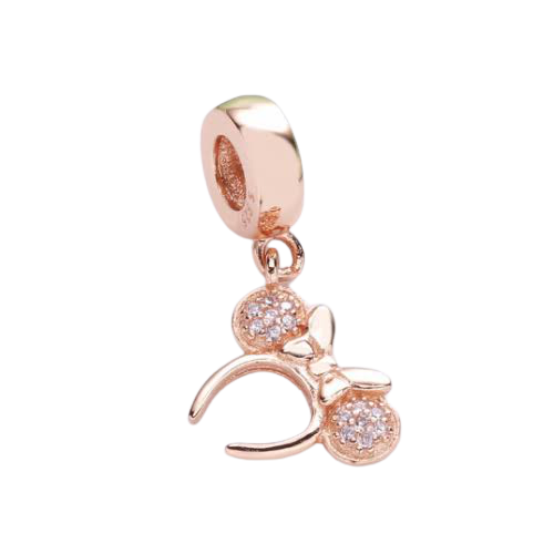 RoseGold Plated Minnie Ears Dangle Charm
