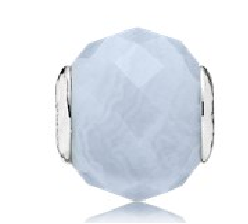 925 Sterling Silver Lilac Glass Murano ME Bead Charm