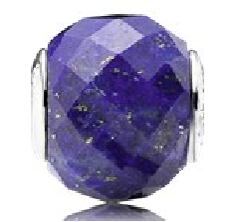 925 Sterling Silver Dark Blue Glass Murano ME Bead Charm