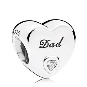 DAD Heart Charm