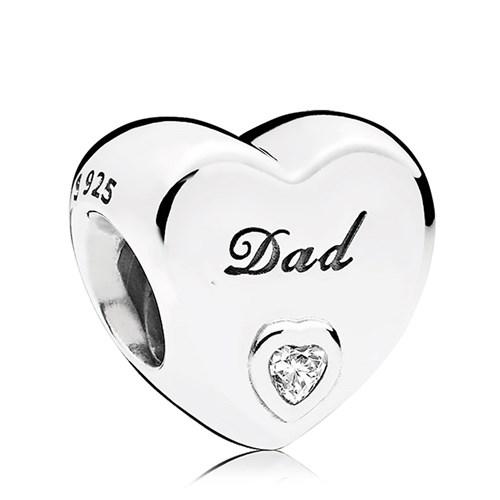 DAD Heart Charm