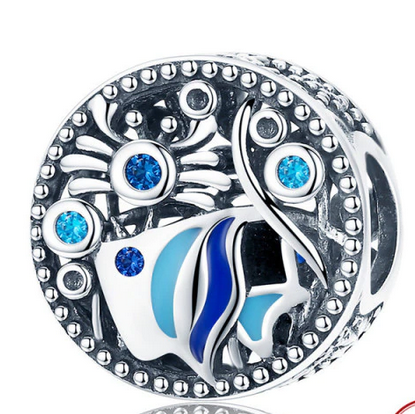 925 Sterling Silver Ocean Life Bead Charm