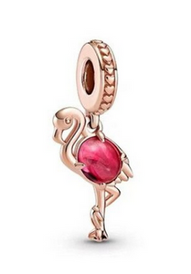 Rose Gold Flamingo Charm
