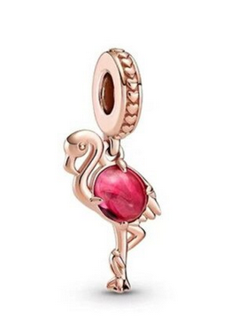 Rose Gold Flamingo Charm
