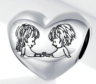 925 Sterling Silver Best Friends Charm