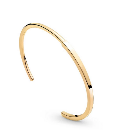 Gold Plated Open SOLID Bangle