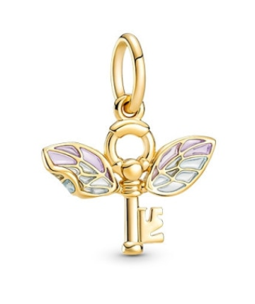 925 Sterling Silver Gold Plated Harry Potter Key Dangle Charm