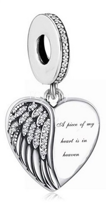 Wing Heart Charm