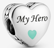 925 Sterling Silver Hero Charm