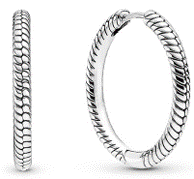 925 Sterling Silver Round Hoop Earrings