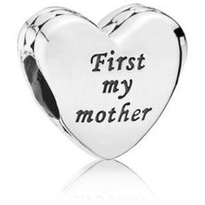 925 Sterling Silver First my Mother, Forever my Friend Bead Charm