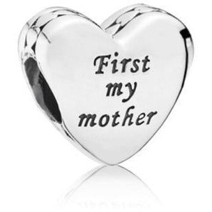 925 Sterling Silver First my Mother, Forever my Friend Bead Charm