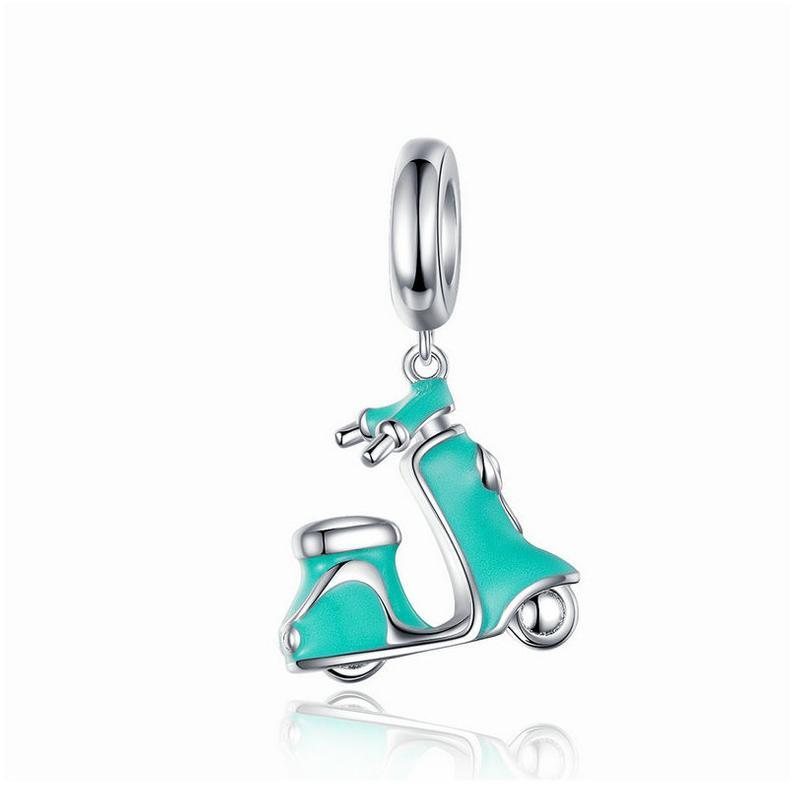 Teal Scooter Dangle Charm