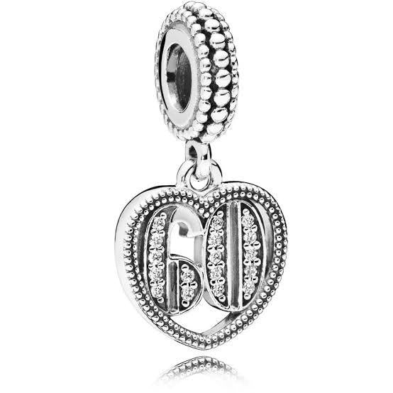 60 Birthday Dangle Charm