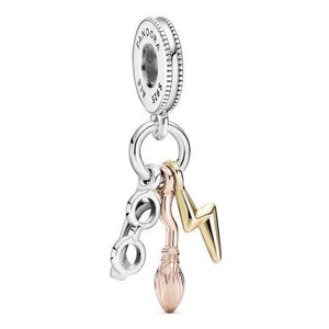 925 Sterling Silver Harry Potter Trilogy Symbols Dangle Charm