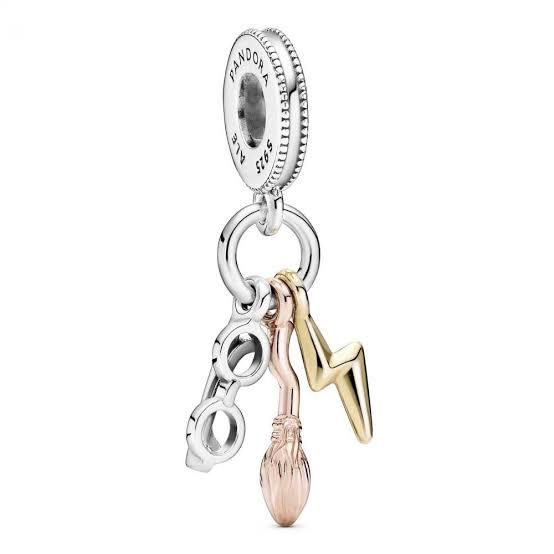 925 Sterling Silver Harry Potter Trilogy Symbols Dangle Charm