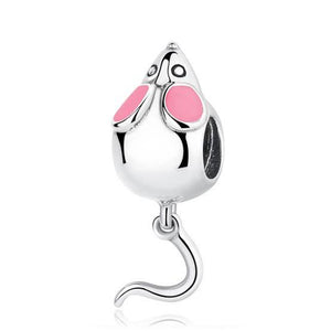 Cute Mouse Pink Ears Charm