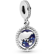 Load image into Gallery viewer, 925 Sterling Silver Spinning Globe Dangle Charm
