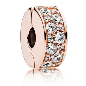 925 Sterling Silver Rose Gold Plated CZ CLIP