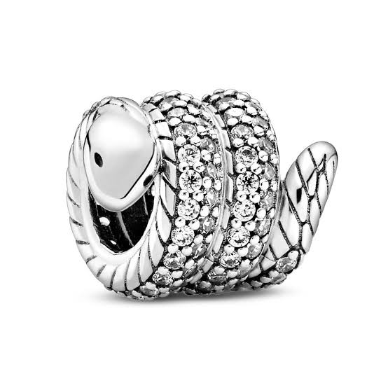 925 Sterling Silver Snake Bead Charm