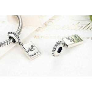 Passport Airplane Charm