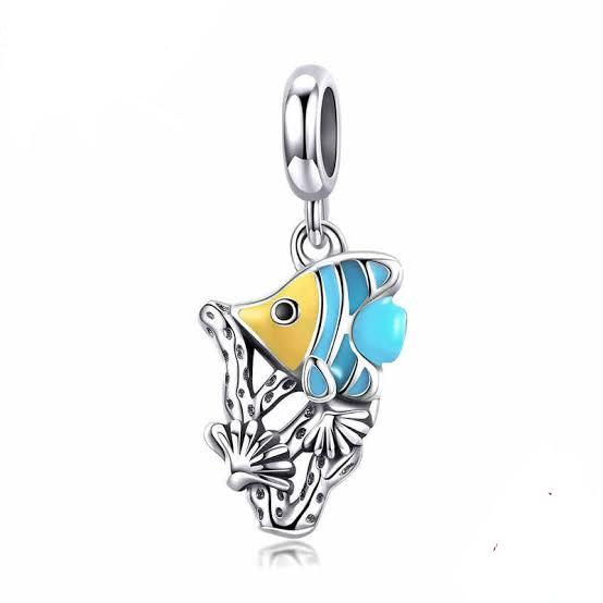 925 Sterling Silver underwater world Dangle Charm