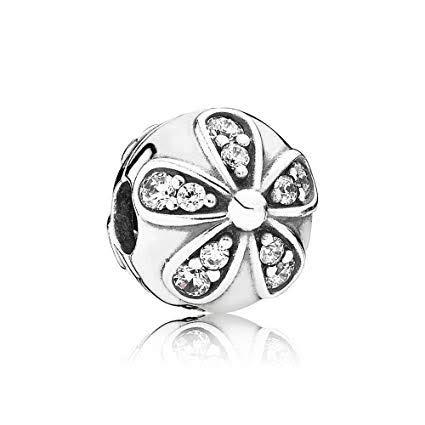 925 Sterling Silver CZ Daisy CLIP