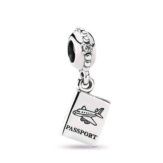 Passport Airplane Charm