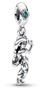925 Sterling Silver Pink Aladdin"Princess Jasmine"Dangle Charm