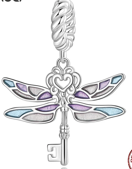 Dainty Dragonfly Key Dangle Charm