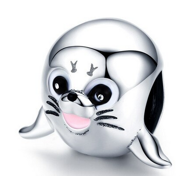 925 Sterling Silver Sea Lion Bead Charm