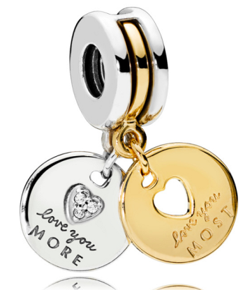 925 Sterling Silver Love you more/Most Charm