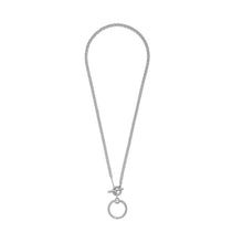 Load image into Gallery viewer, 925 Sterling Silver O Pendant T-Bar Necklace
