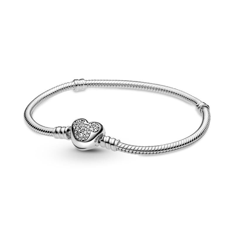 925 Sterling Silver Mickey Snake Bracelet